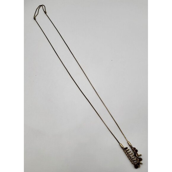 Madewell Mini Coinmix Necklace Brass Minimalist Slider Adjustable Boho - Picture 9 of 11